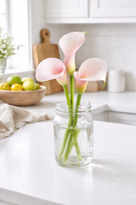 Strawberry Blush Calla Lily Bulb (3 bulbs) | Pastel Pink Blooms | Blue Buddha Farm
