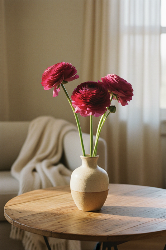 Tecolote Merlot Ranunculus Lifestyle