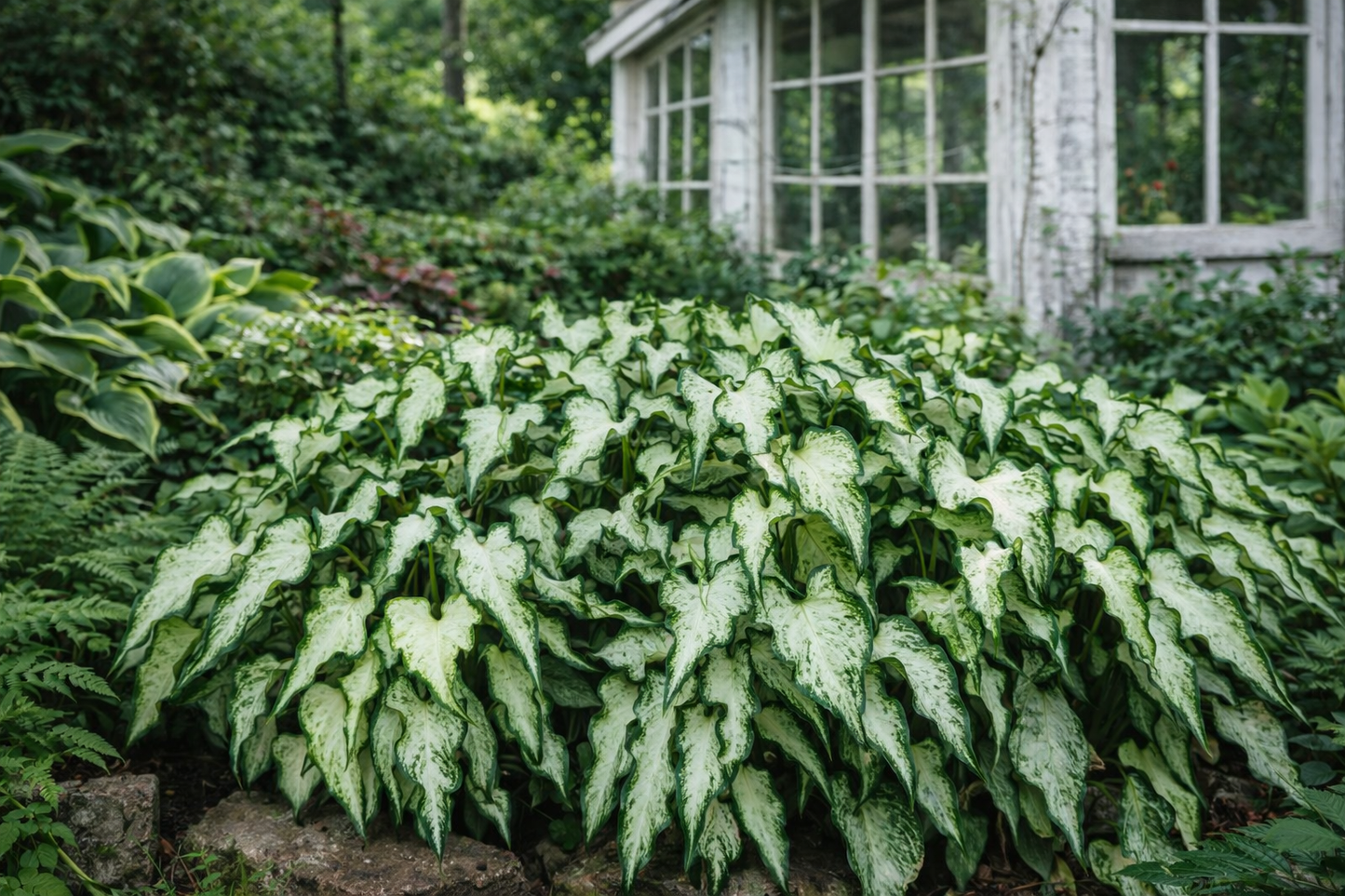 White Pearl Caladium (2 Bulbs) |Blue Buddha Farm
