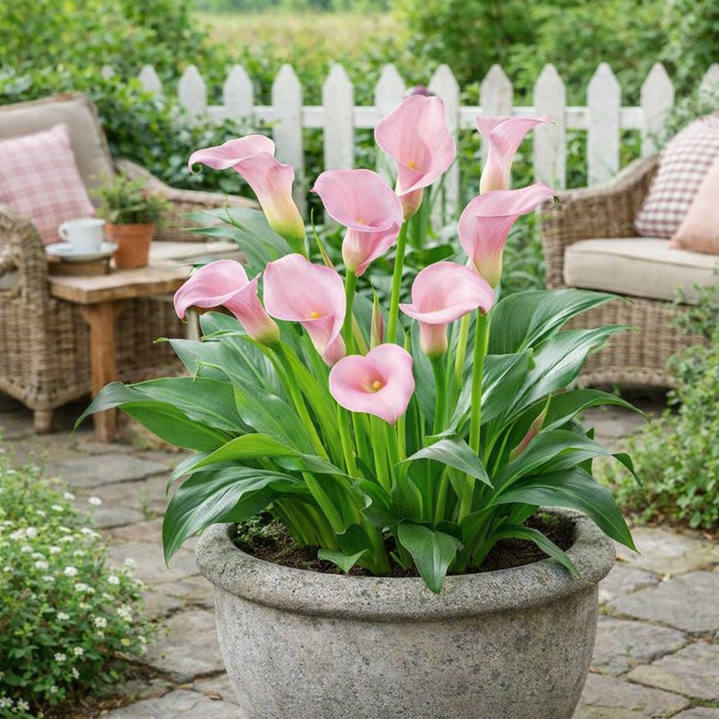 Strawberry Blush Calla Lily Bulb (3 bulbs) | *PREORDER Spring 2026* | Pastel Pink Blooms | Blue Buddha Farm