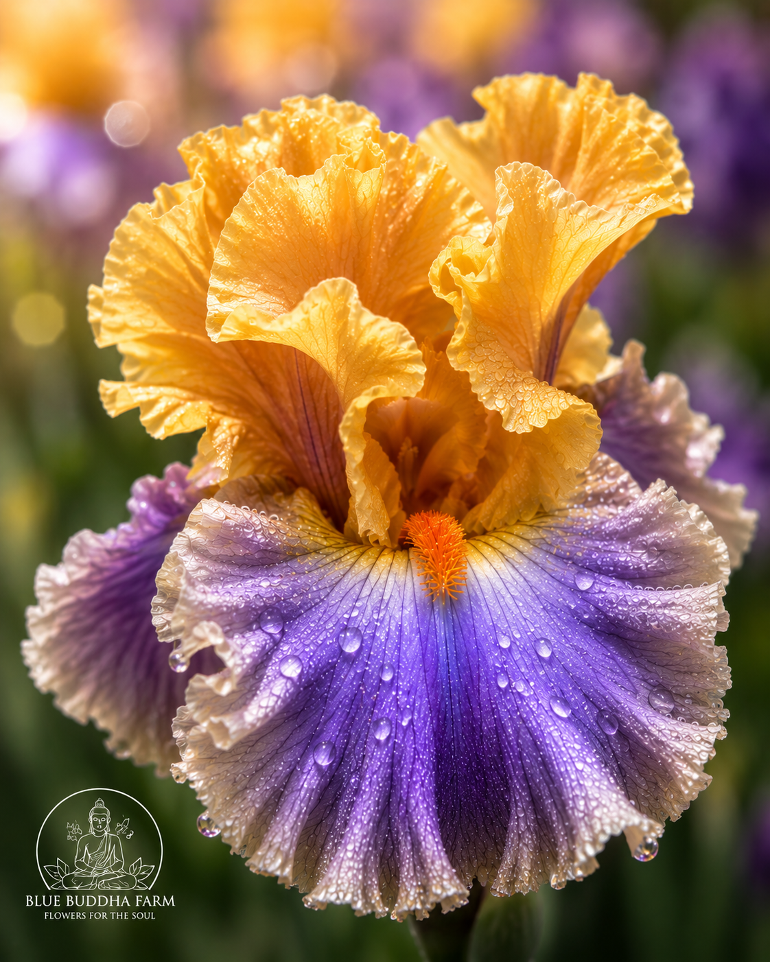 True Colors Tall Bearded Iris Rhizome | Vibrant Multicolored Bearded Iris