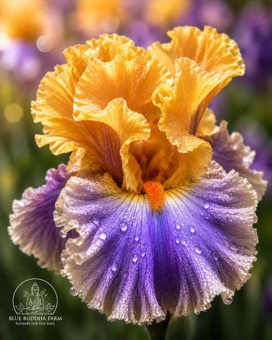 True Colors Tall Bearded Iris Rhizome | Vibrant Multicolored Bearded Iris