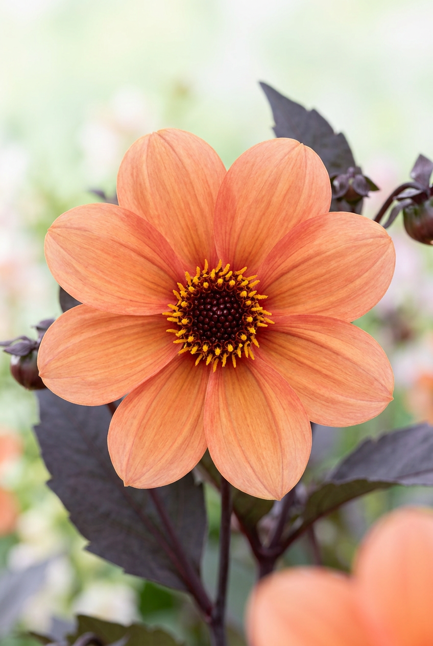 Bishop of Oxford dahlia close-up