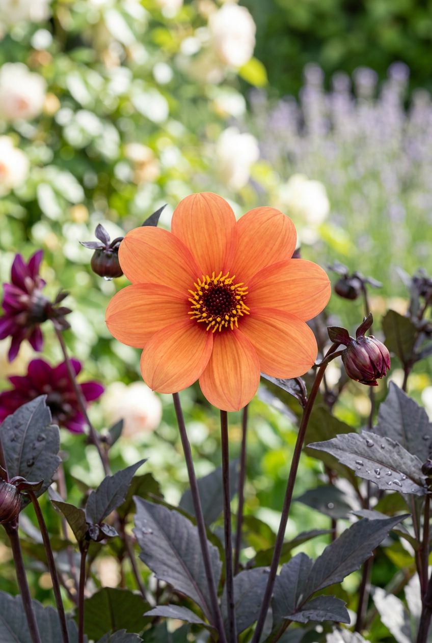 Bishop of Oxford dahlia hero
