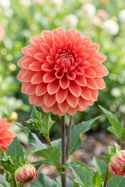 Blitzer Dahlia Tuber | Coral-Red Decorative Blooms | Ships Spring 2027