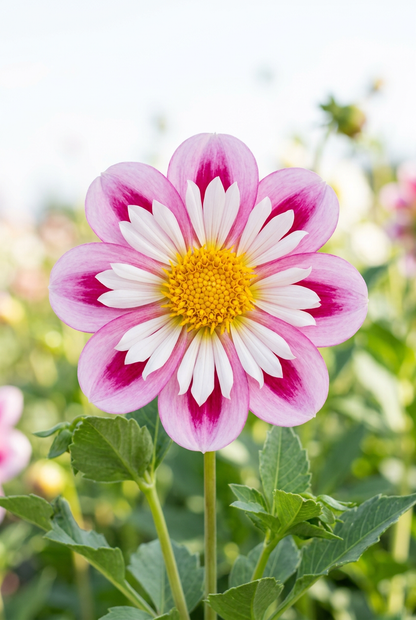 Bumble Rumble Dahlia Tuber | Pink & White Collarette | Ships Spring 2027