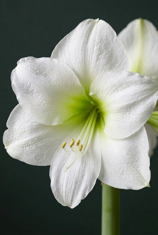 Christmas Gift bloom close-up with a deeper green center