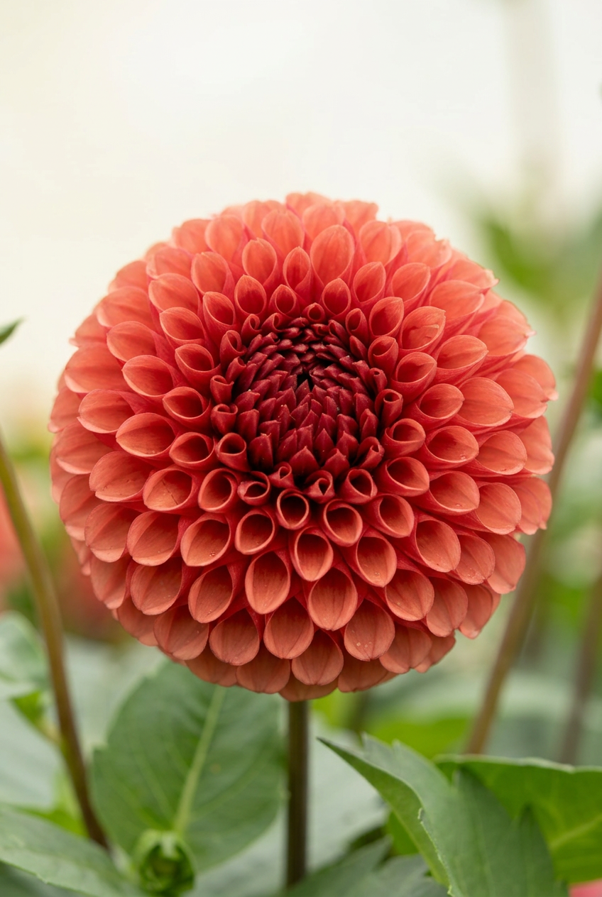 Copper Boy dahlia close-up