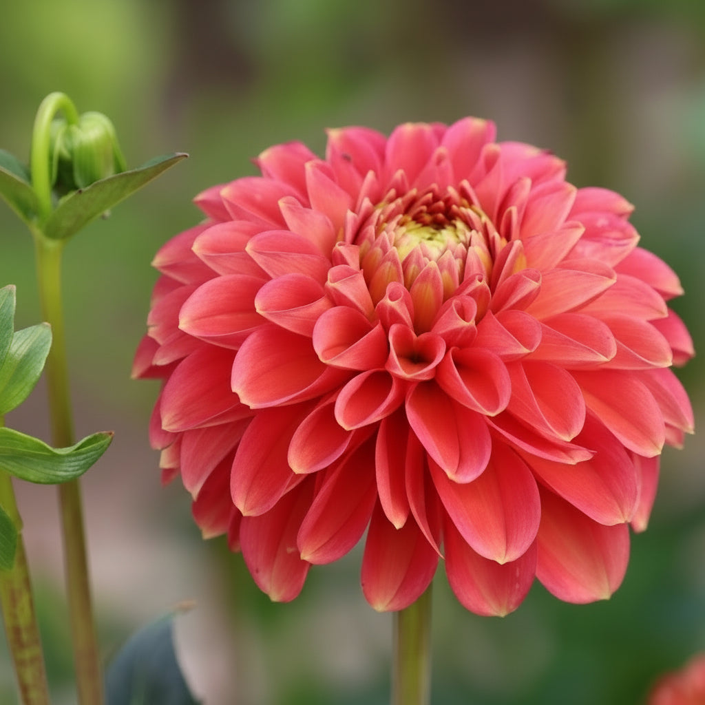 Close-up of a vibrant pink flower with a blurred green background