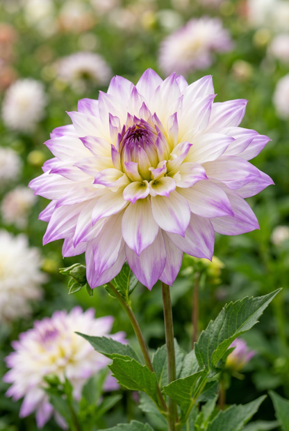 Ferncliff Illusion Dahlia Tuber | White & Purple Dinnerplate | Ships Spring 2027
