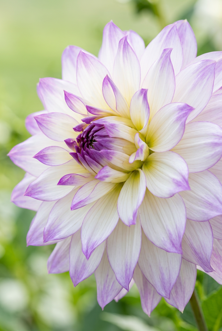 Ferncliff Illusion Dahlia Tuber | White & Purple Dinnerplate | Ships Spring 2027