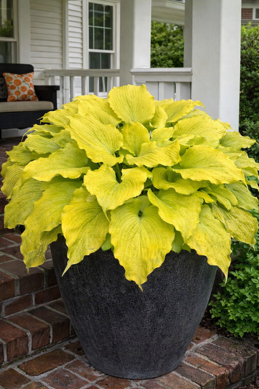 LIVE PLANT | Echo the Sun Hosta Plug | *PREORDER Spring 2026* | Golden Glow Garden Beauty