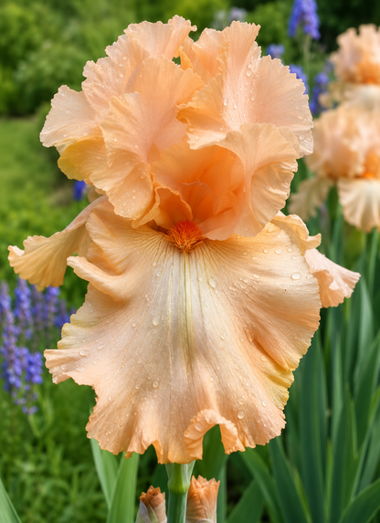 Peach State Tall Bearded Iris Rhizome | Fragrant Peach & Salmon Pink Iris