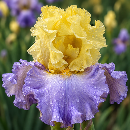 Swedish Lullaby | Yellow & Lavender Bearded Iris Rhizome
