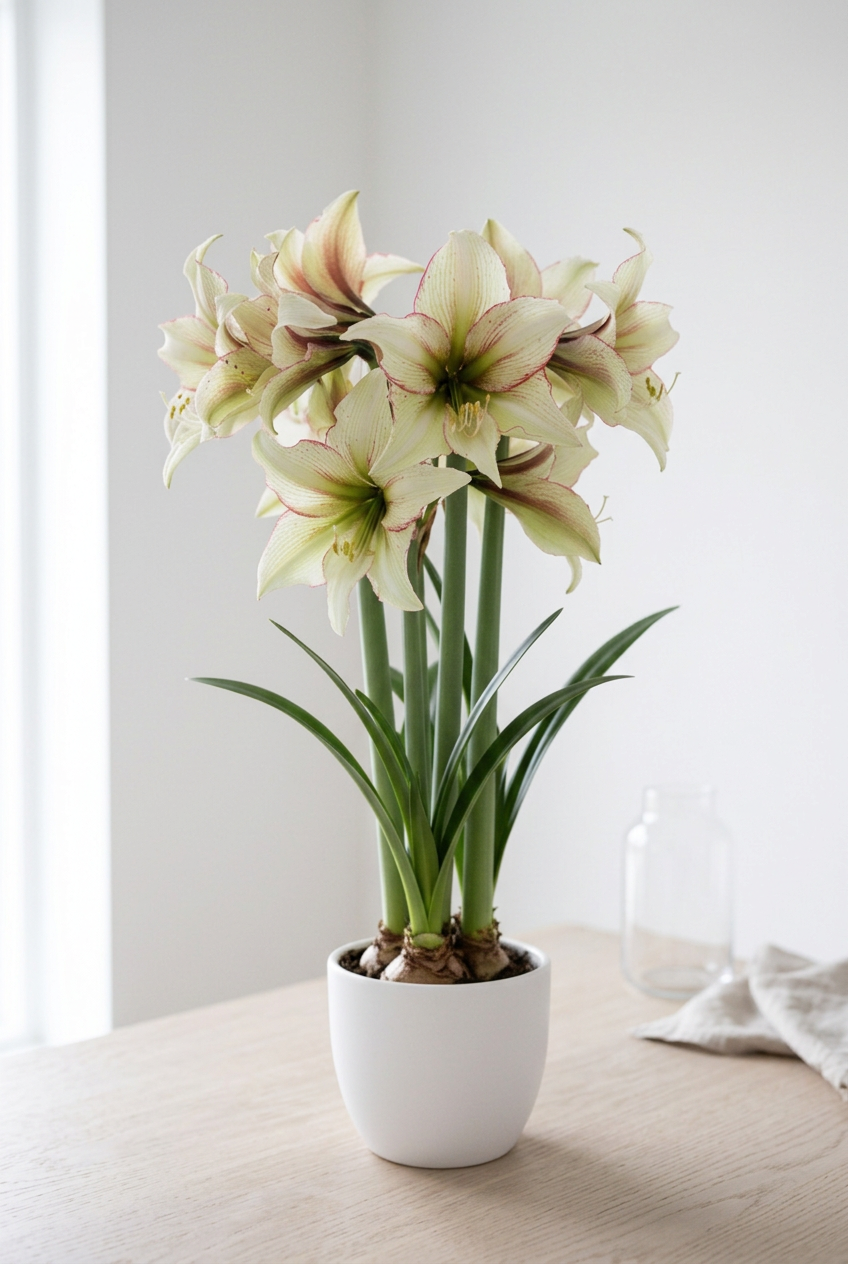 Magic Green lifestyle image with pointed star-shaped blooms