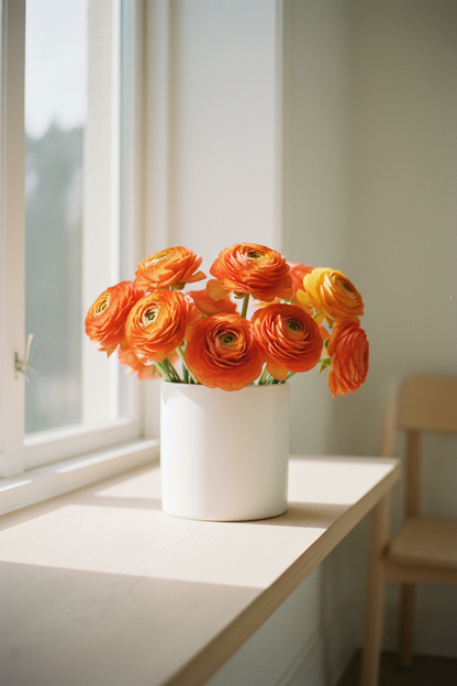 Picotee Orange Ranunculus Windowsill