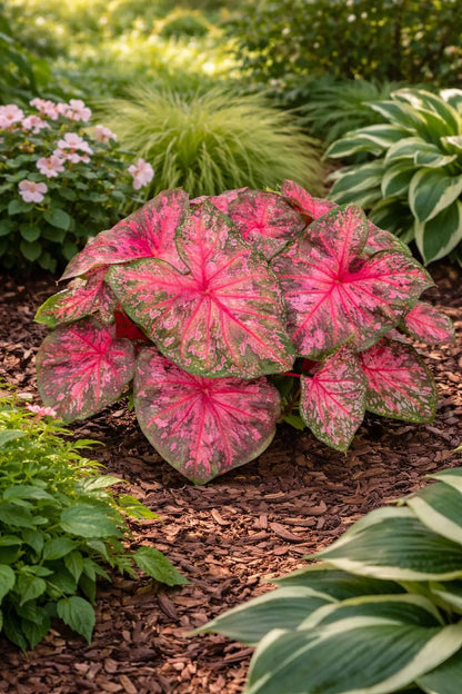 Pretty in Pink Caladium Bulbs (2 Bulbs) | *PREORDER Spring 2026* | Blue Buddha Farm