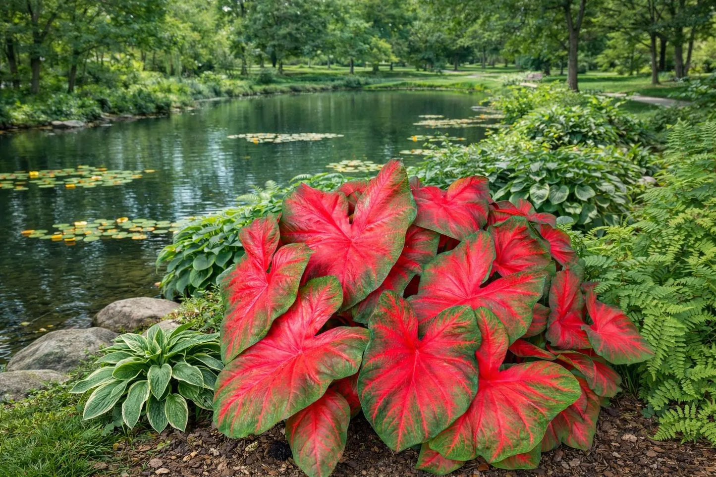 Rumbling Red Caladium Bulbs (2 bulbs) | *PREORDER Spring 2026* | Blue Buddha Farm
