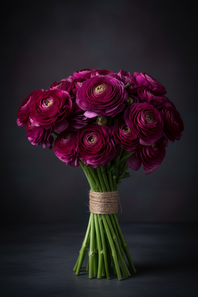 Tecolote Purple Ranunculus Bouquet