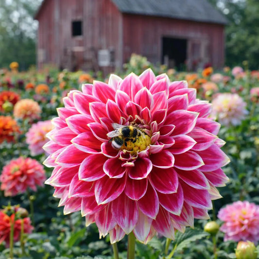 Temple of Beauty Decorative Dahlia Tuber - Elegant Double Blooms
