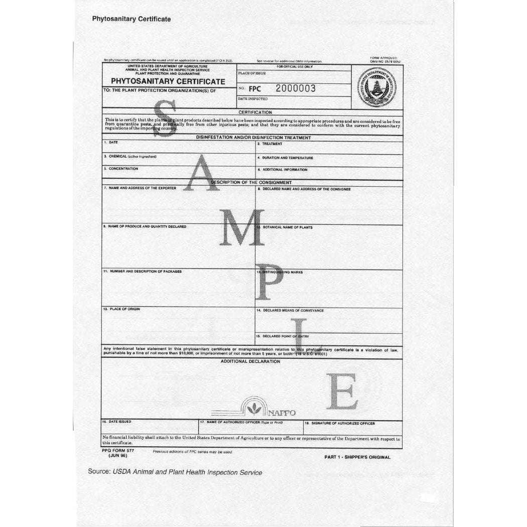 Phytosanitary Inspection > $1200 Order - Blue Buddha Farm